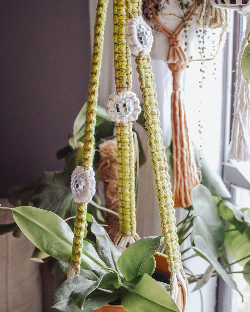 disco plant hanger Disco Daisy Plant Hanger Cute Plant Sparkle Modern Boho Home Decor – Modern Bo Studio