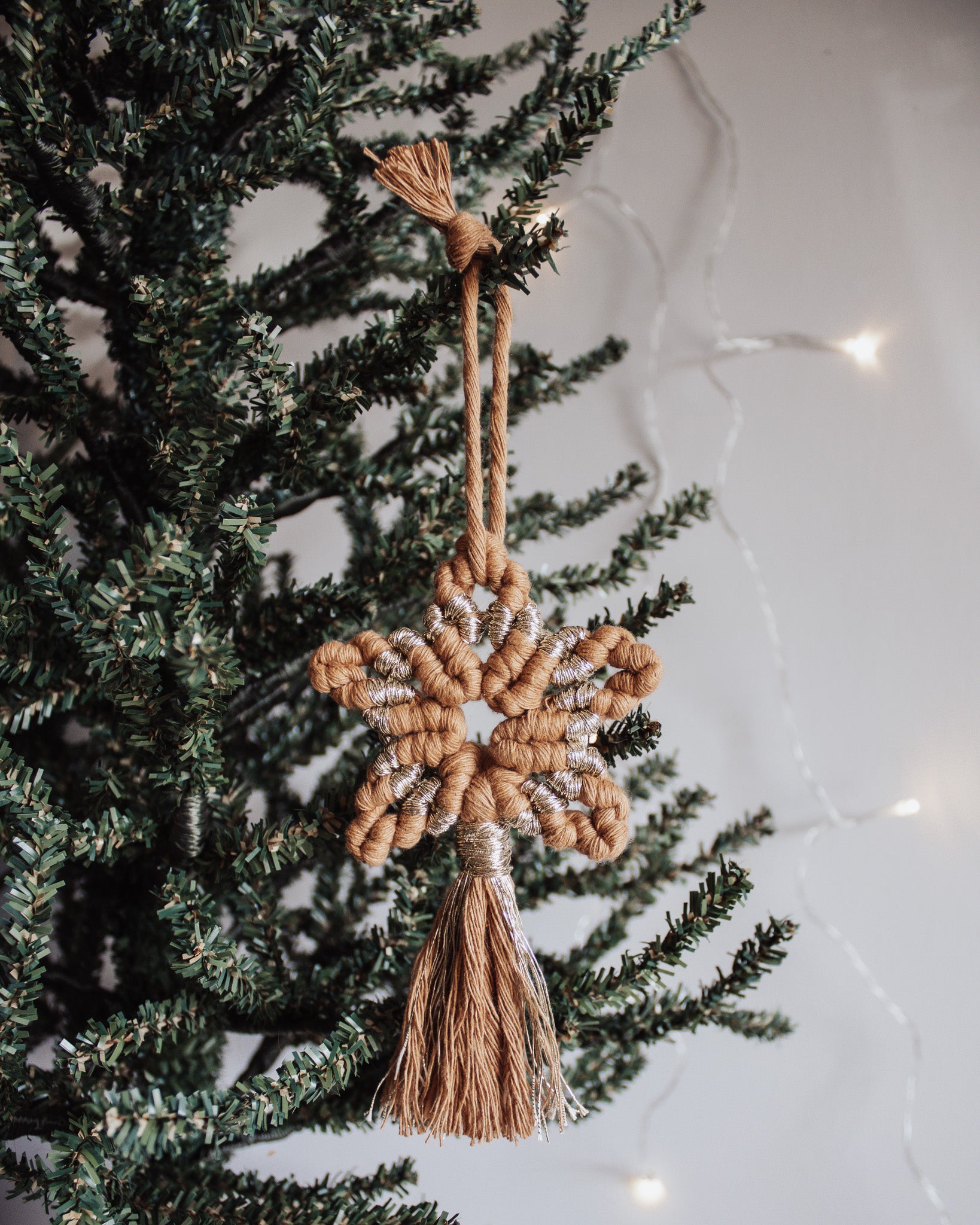 Macrame Star Holiday Ornament