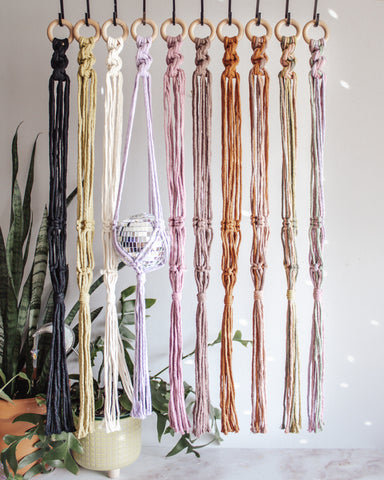 Chunky Twist Macrame Disco Ball Hanger - 4 INCH