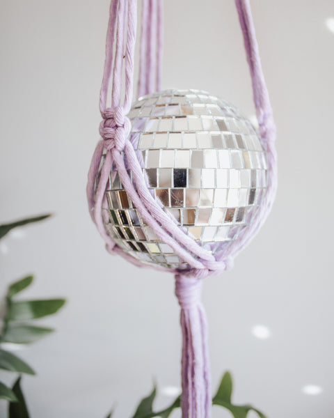 Chunky Twist Macrame Disco Ball Hanger - 4 INCH