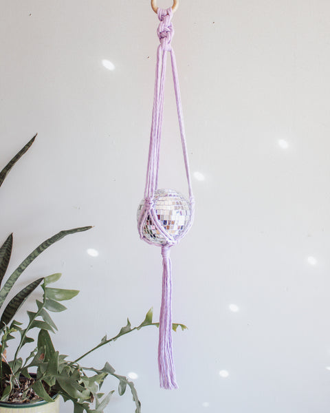 Chunky Twist Macrame Disco Ball Hanger - 4 INCH