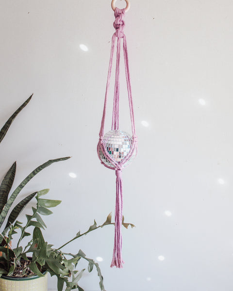 Chunky Twist Macrame Disco Ball Hanger - 4 INCH