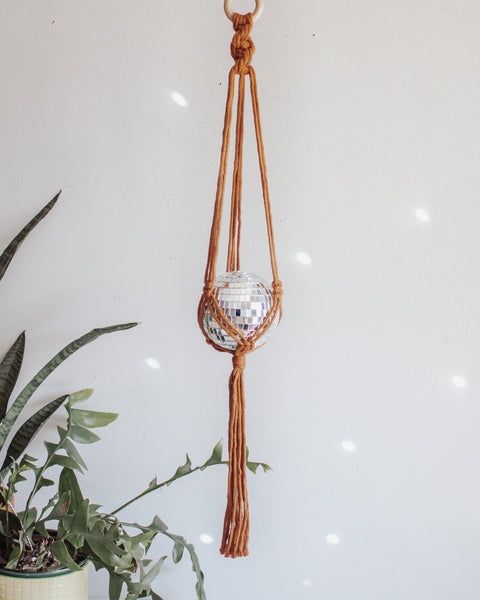 Chunky Twist Macrame Disco Ball Hanger - 4 INCH