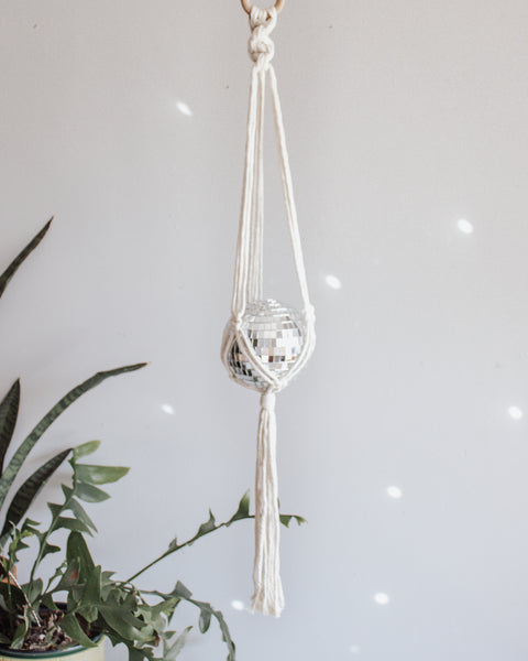 Chunky Twist Macrame Disco Ball Hanger - 4 INCH