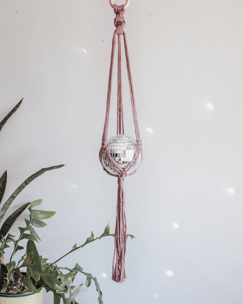 Chunky Twist Macrame Disco Ball Hanger - 4 INCH