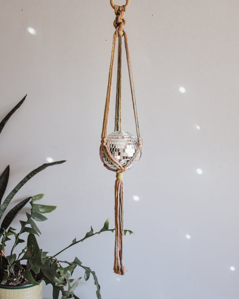 Chunky Twist Macrame Disco Ball Hanger - 4 INCH