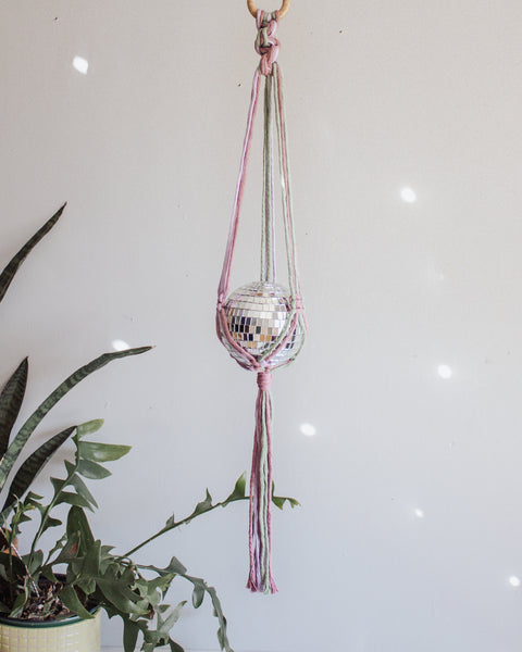 Chunky Twist Macrame Disco Ball Hanger - 4 INCH