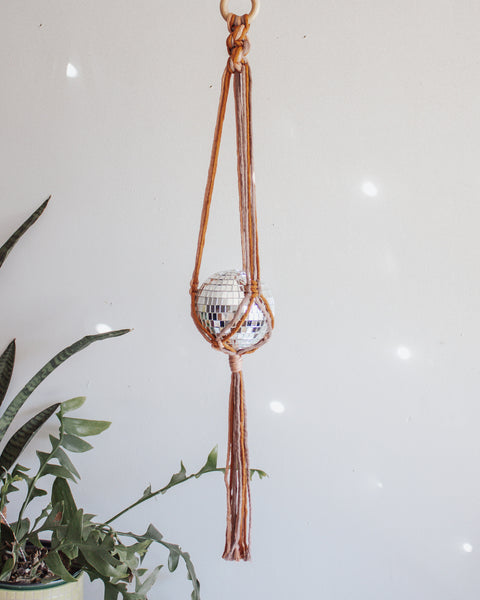 Chunky Twist Macrame Disco Ball Hanger - 4 INCH