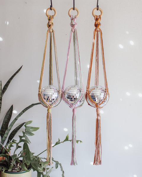 Chunky Twist Macrame Disco Ball Hanger - 4 INCH