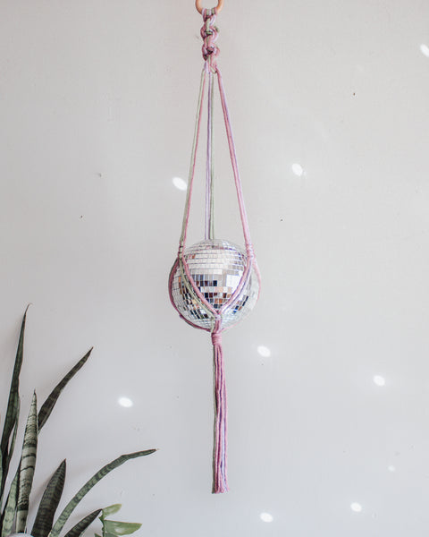 Chunky Twist Macrame Disco Ball Hanger - 6 INCH