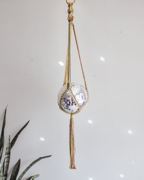 Chunky Twist Macrame Disco Ball Hanger - 6 INCH