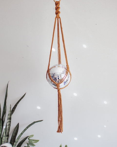 Chunky Twist Macrame Disco Ball Hanger - 6 INCH