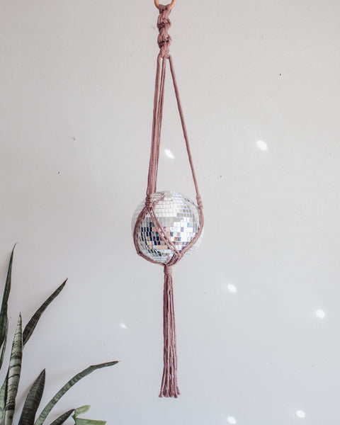 Chunky Twist Macrame Disco Ball Hanger - 6 INCH