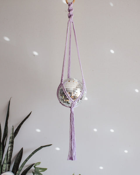 Chunky Twist Macrame Disco Ball Hanger - 6 INCH