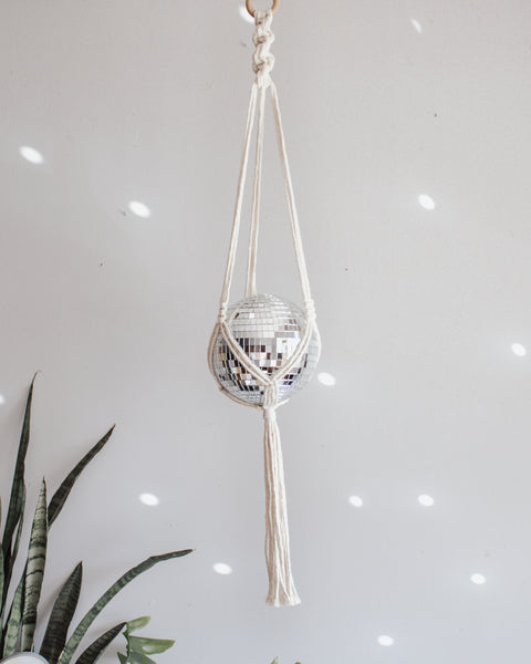 Chunky Twist Macrame Disco Ball Hanger - 6 INCH