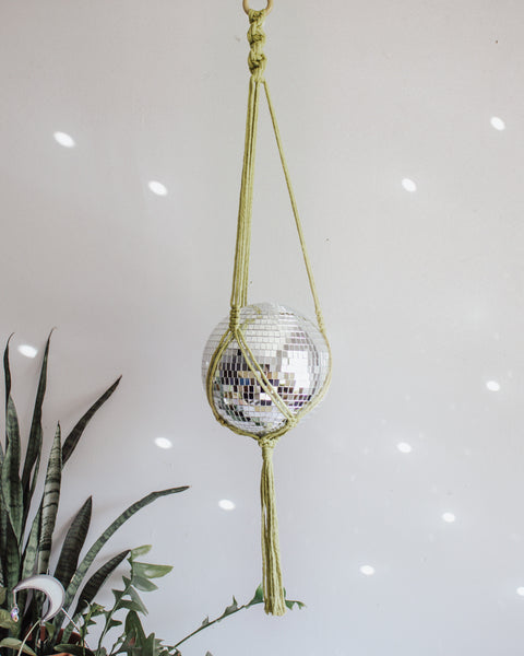 Chunky Twist Macrame Disco Ball Hanger - 8 INCH