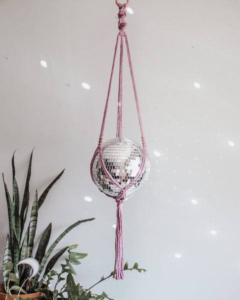 Chunky Twist Macrame Disco Ball Hanger - 8 INCH