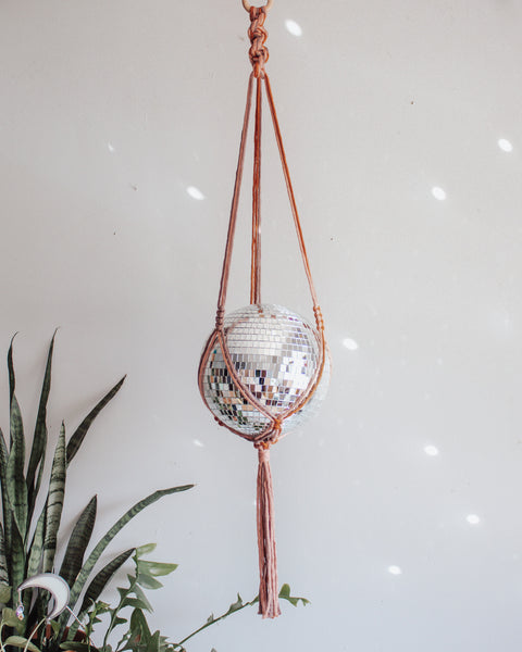 Chunky Twist Macrame Disco Ball Hanger - 8 INCH