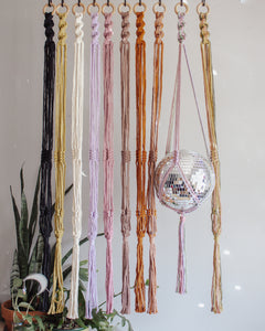 Chunky Twist Macrame Disco Ball Hanger - 8 INCH