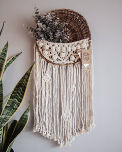 "Jaimee" -  Macrame Basket Wall Hanging