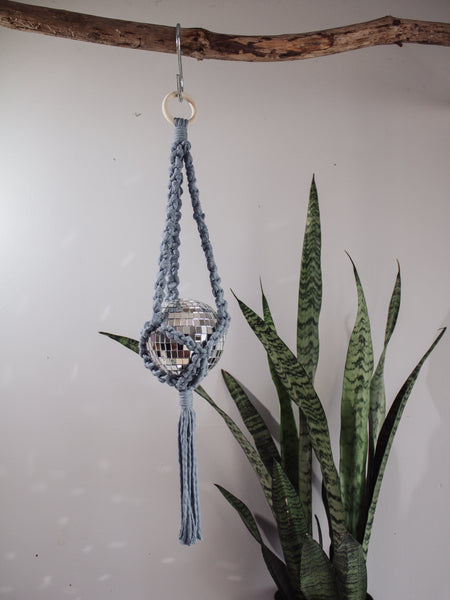 Disco Ball Macrame Hanger