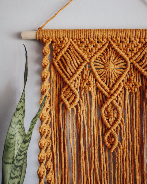 Marigold Macrame Hanging Shelf