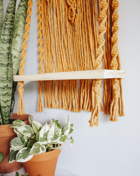 Marigold Macrame Hanging Shelf