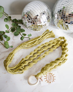 Large Disco Ball Macrame Hanger - 6 INCH