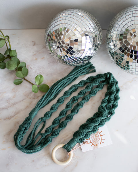 Large Disco Ball Macrame Hanger - 6 INCH