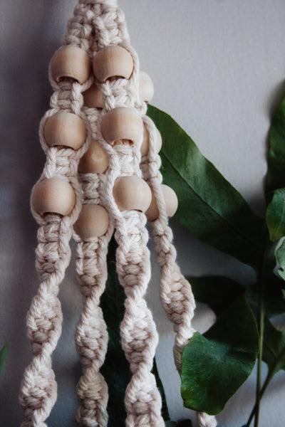 Beaded Twist Macramé Plant Hanger