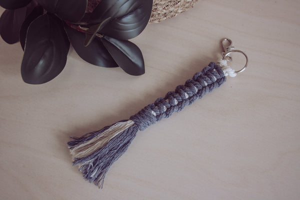 Earth Toned Macrame Keychain