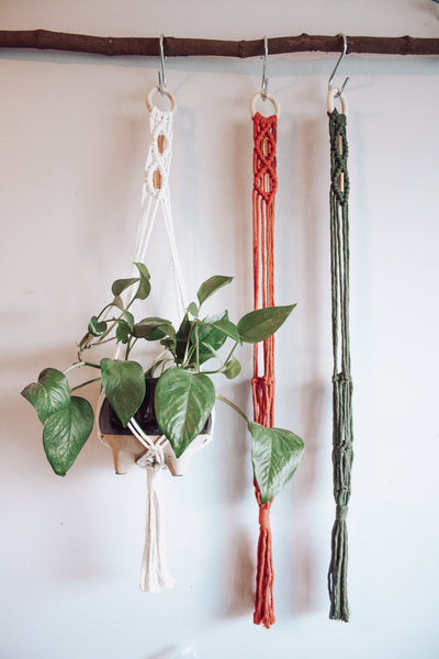 Copper Diamond Top Macramé Plant Hanger