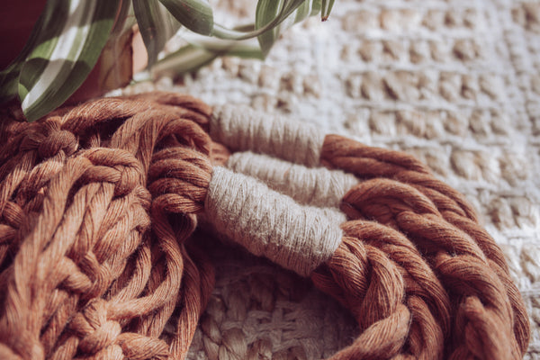 Macrame Market Bag in Copper