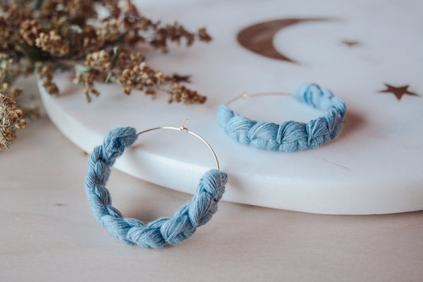 Macrame Hoop Earring