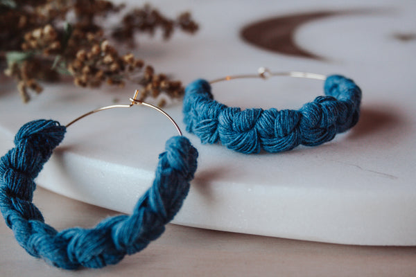 Macrame Hoop Earring