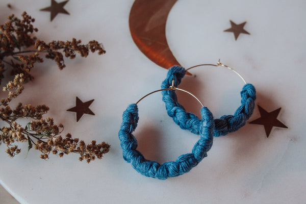 Macrame Hoop Earring